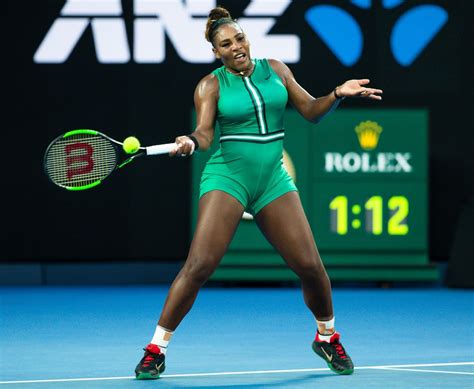 For her third singles round, she wore a bright red tennis dress by nike, along with matching red nails. Serena Williams - Australian Open 01/21/2019 • CelebMafia