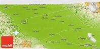 Physical Panoramic Map of Merced County