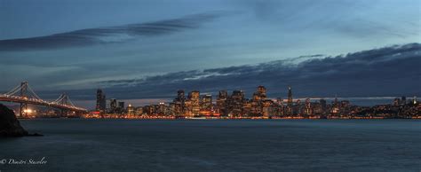 Wallpaper City Longexposure Sunset Lights Cityscape Baybridge