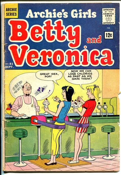 Archie S Girls Betty And Veronica 81 1962 Soda Shop Ice Cream G Comic Books Silver Age Betty