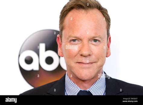 kiefer sutherland a cast member in the television series designated survivor arrives at the
