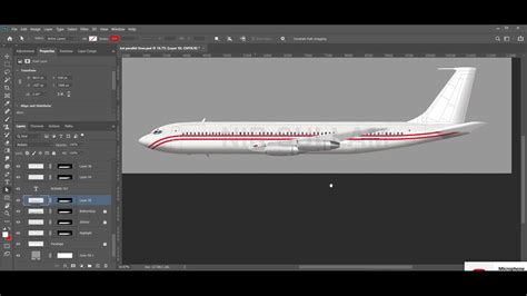 Airplane Livery Painting Parallel Lines On Fuselage Youtube