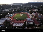 A general overall aerial view of the track and football field at Jack ...