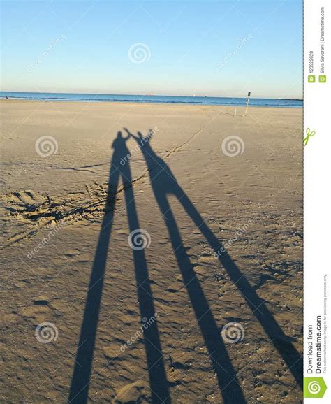 Shadows On The Beach Stock Photo Image Of Shadows Sunset 123922628