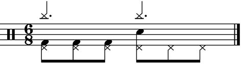 Counting Eighth Notes With The Left Foot In A 68 Groove