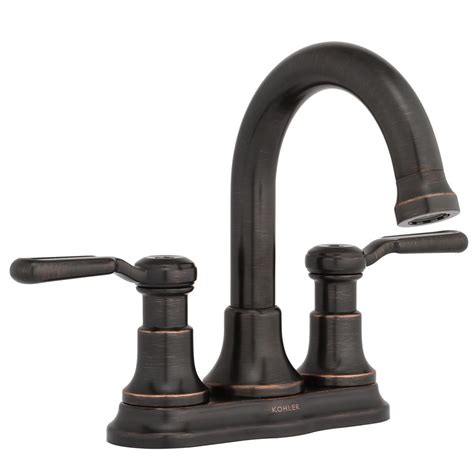 Sourcing guide for oil rubbed bronze faucet: KOHLER Worth 4 in. Centerset 2-Handle Bathroom Faucet in ...