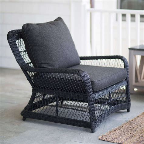 Available in quick ship sunbrella fabrics. Object of Desire: Classic Black Wicker Furniture - Gardenista