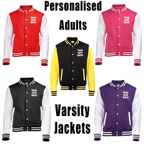Adults Personalised Varsity Jackets Lulah Blu Varsity Jacket
