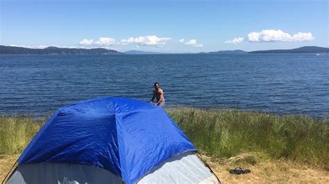 We have our own private, sandy beach right on the lake. Camping on Salt Spring Island//earth family adventures ...
