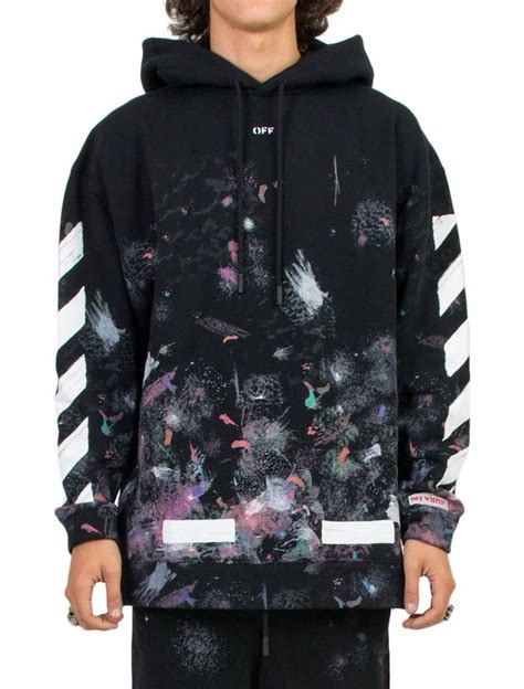 Off White Galaxy Brushed Pullover Hoodie Grailed