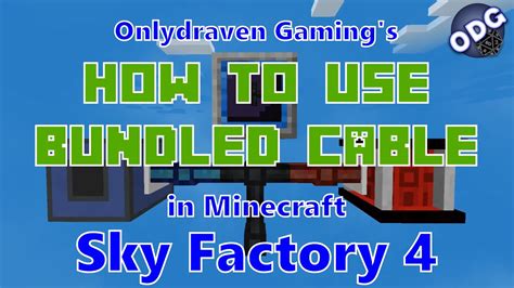 Minecraft Sky Factory 4 How To Make And Use Bundled Cables Youtube