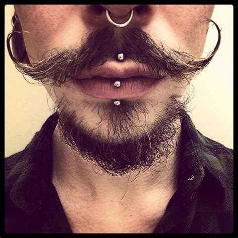 moustache olivier senesael septum medusa vertical labret beard mo movember septum