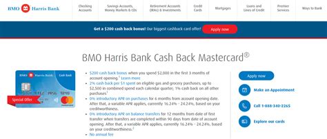 0% introductory apr on purchases for the first 9 months from the date of opening. www.bmoharris.com - BMO Harris Cash Back MasterCard Bill Payment Guide