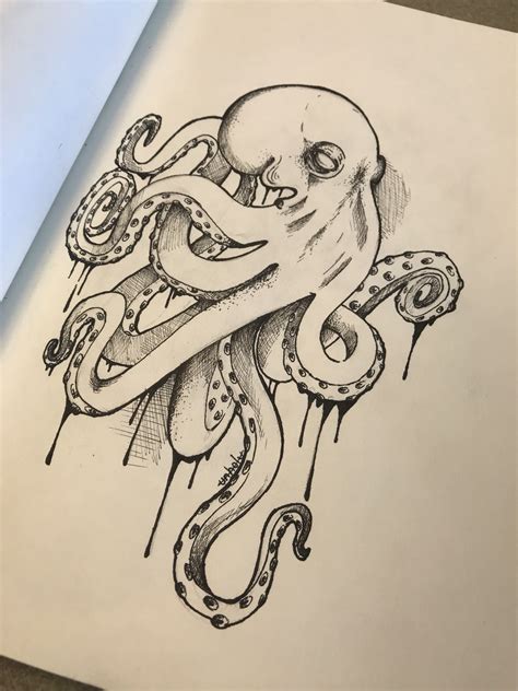 Insta Unholy Artist Octopus Tattoo Design Octopus Drawing