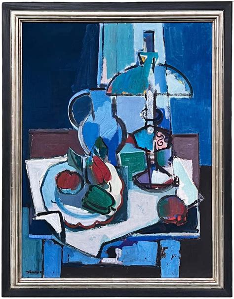 Unknown Mid Century Modern Abstract Cubist Still Life For Sale At 1stdibs