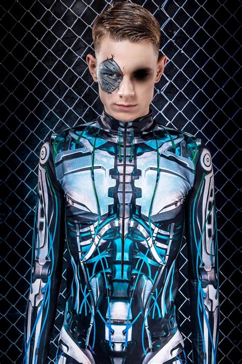 Mens Cyberpunk Costume Mens Robot Costume Robot Etsy