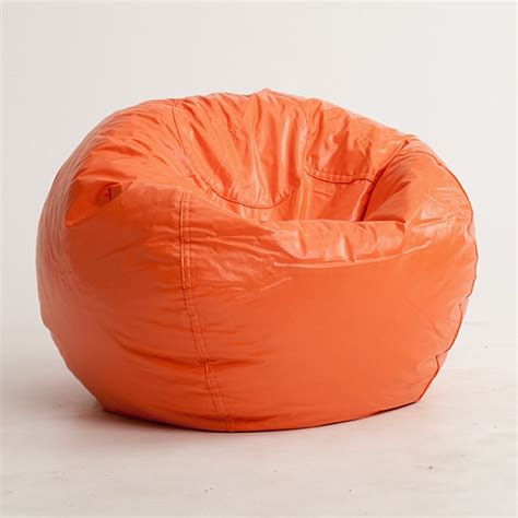Shop Beansack Orange Vinyl Bean Bag Chair Free Shipping On Orders
