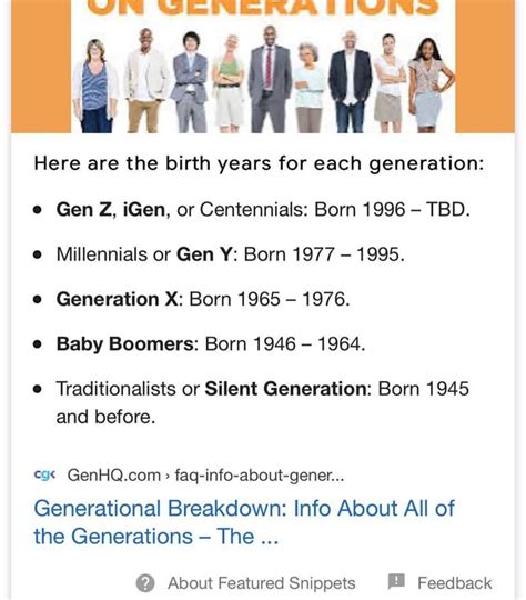 Ck Here Are The Birth Years For Each Generation Gen Z Igen Or