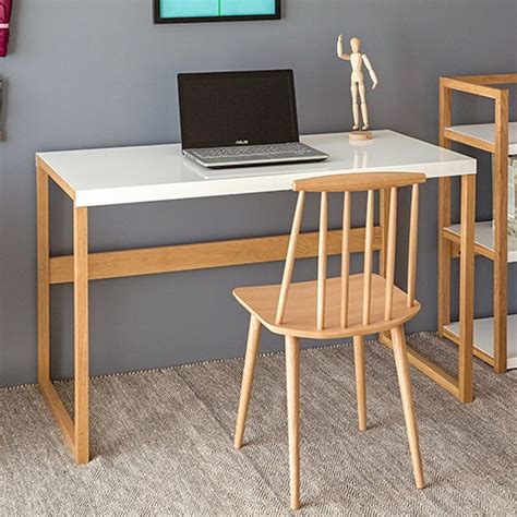 Minimalist study desk, fabricated in purple heart wood and metal. Modern minimalist white wood desk desk study desk desk Ikea home furnishings Scandinavian study ...