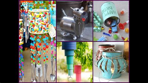 Diy Tin Can Crafts Ideas Recycled Home Decor Youtube