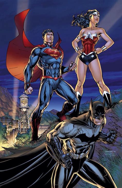 Dc Xmas Card By Jim Lee Comics Superhero Comic Dc Trinity