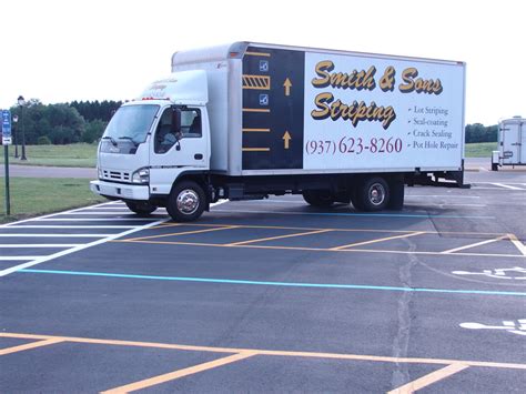 Striping Truck In Centerville Smith And Sons Sealcoating And Striping Inc