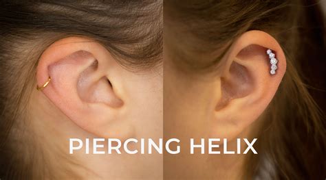 Helix Piercing Pain Healing Jewelry Obsidian Piercing
