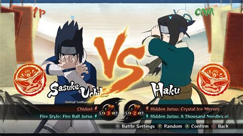Sasuke Vs Haku Naruto Shippuden Ultimate Ninja Storm 4 Youtube