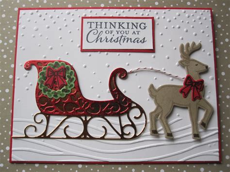Stampin Up Santa Sleigh Stamp Set Card Made By Debbie Reed Homemade Christmas Cards
