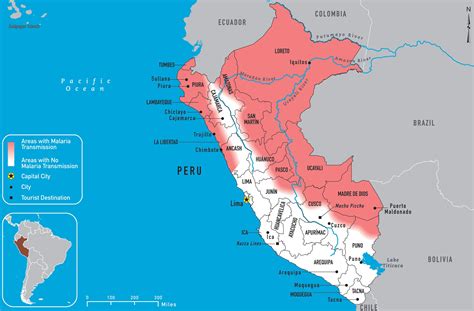 Peru map, explore cities, roads, airports, rivers and points of interest along with find links to facts, flags, political, physical, outline and thematic maps of peru. Peru malaria-map - Karte von Peru malaria (South America ...