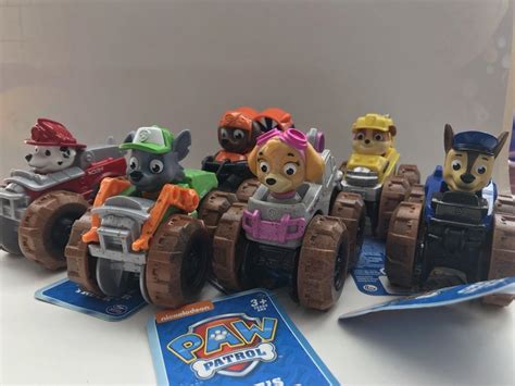 Set Of 6 Paw Patrol Monster Truck Racers Marshall Rubble Zuma Rocky Chase Skye 1918867061