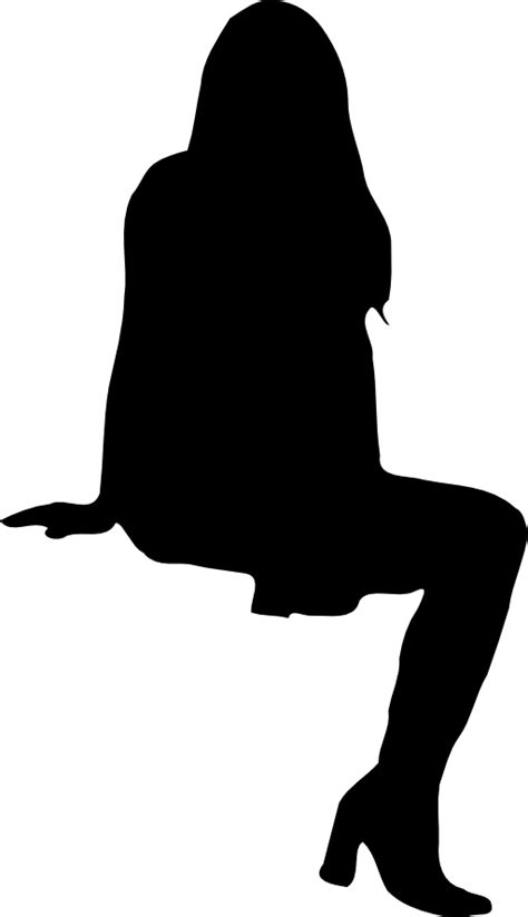 Woman Silhouette Sitting At Getdrawings Free Download