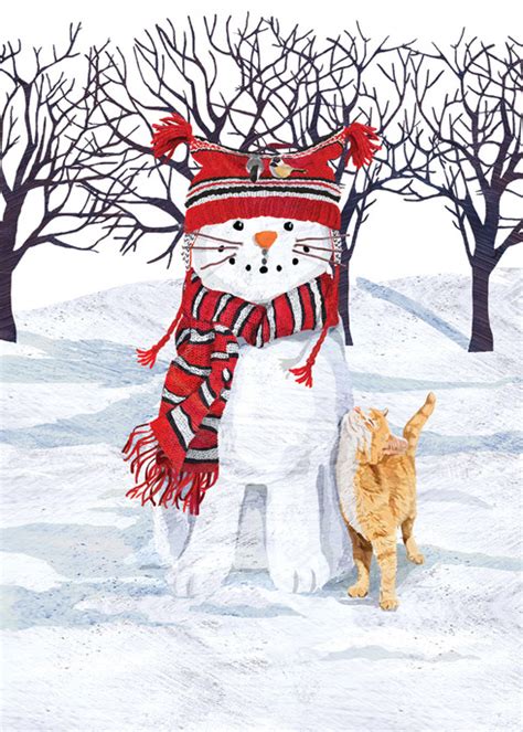 Cat Snowman Christmas Cats Cat Art Cats Illustration