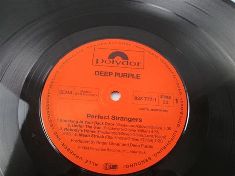 Deep Purple Perfect Strangers Polydor 823 777 1 Vinyl Lp Usa Ebay