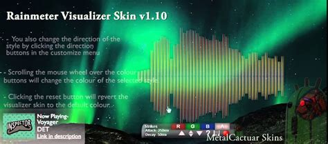 Visualizer Rainmeter Skin V110 Customizable Desktop Visualizer