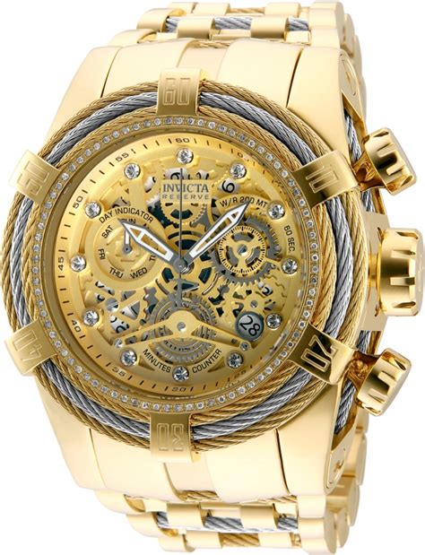 Invicta 30068 Reserve 53mm Mens Bolt Zeus Gold Tone Stainless Steel