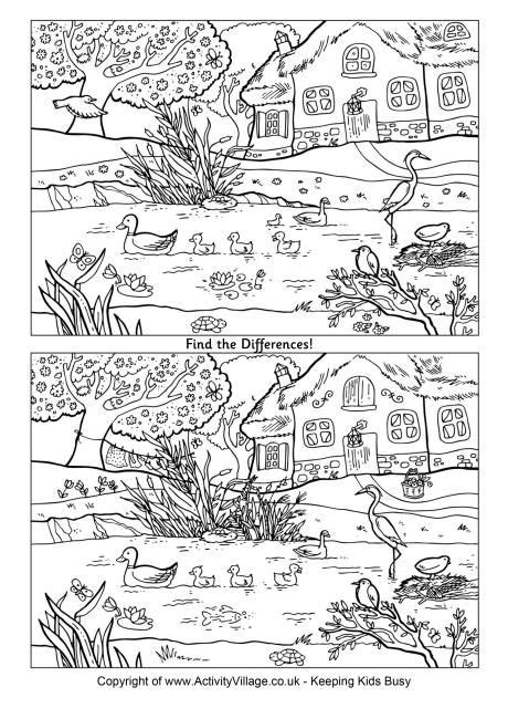 Spot The Difference Printable Worksheets For Adults Learning How To Read