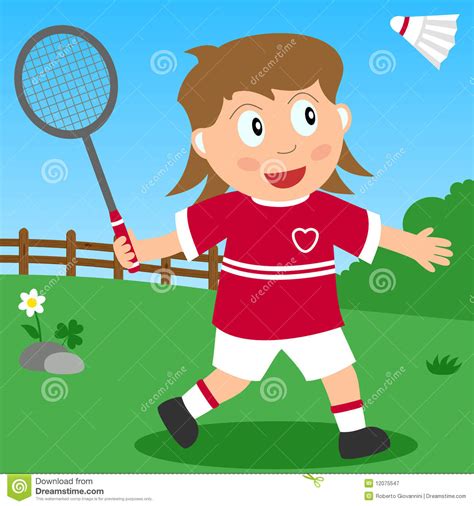 Badminton Girl In The Park Royalty Free Stock Photography