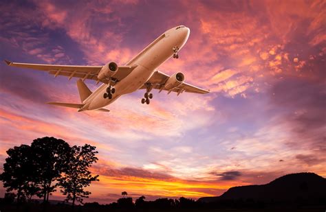 Download Sky Sunset Passenger Plane Vehicle Aircraft 4k Ultra Hd Wallpaper