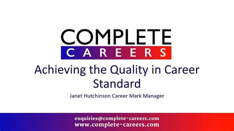 Quality In Careers Standard Managing Your Career Programme Youtube