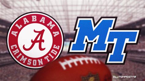 Alabama Football Predictions For Week 1 Mtsu Clash