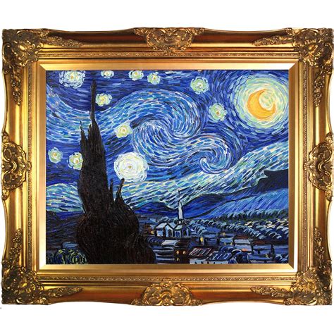 Starry Night By Vincent Van Gogh Picture Frame Painting Print On