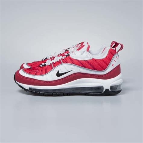 Sneakers Buty Damskie Nike Air Max 98 White Black Gym Red Ah6799