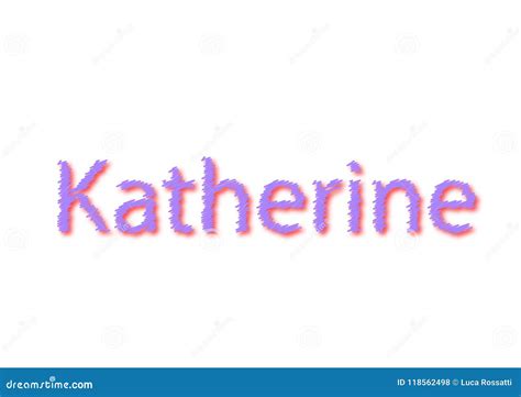 Katherine Womans Name Hand Drawn Lettering Vector Calligraphy Text