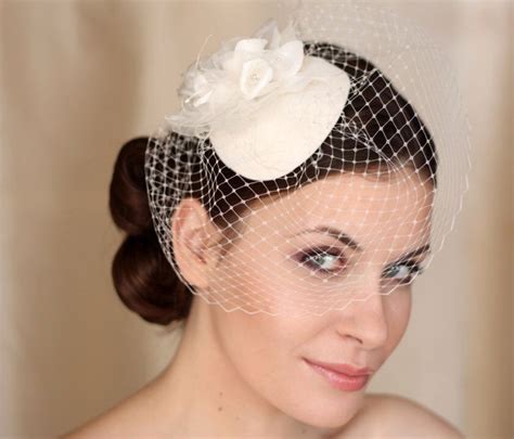 Bird Cage Veil Wedding Hat Fabulous Headdress Bridal Hat Etsy