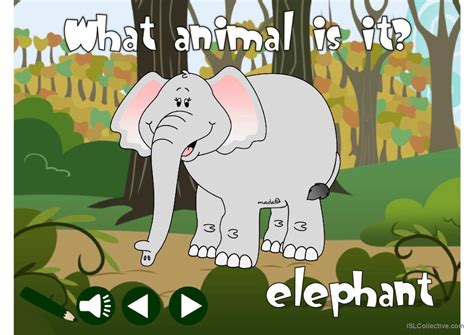 Wild Animals Vocabulary With Soun English Esl Powerpoints