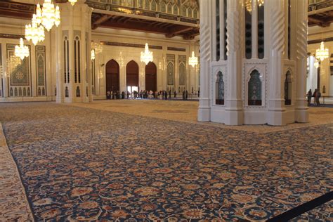 Interior Of Sultan Qaboos Grand Mosque Muscat Oman Sultan Qaboos