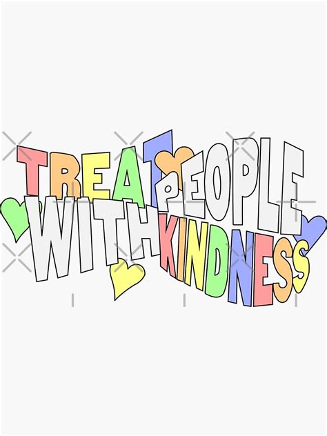 Treat People With Kindness Rainbow Sticker For Sale By Mkuhl2 Redbubble