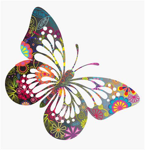 Colorful Butterfly Doodle Art Hd Png Download Transparent Png Image