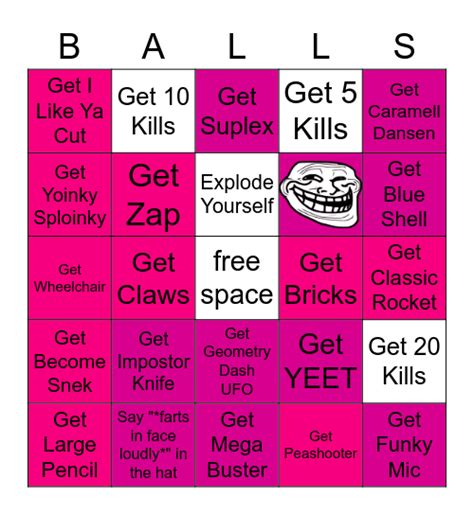 Random Rumble Bingo Board Bingo Card